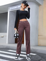 BEAUTIFUL I AM High Waist Straight Leg Jeans