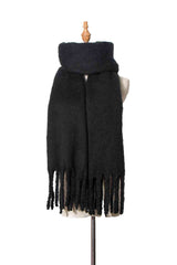 BEAUTIFUL I AM Fringe Detail Polyester Scarf