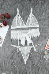 BEAUTIFUL I AM Lace Lingerie Three-Piece Set