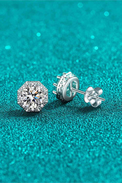 BEAUTIFUL I AM 2 Carat Moissanite Jewelry 925 Sterling Silver Stud Earrings