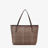 BEAUTIFUL I AM Plaid Tote Bag