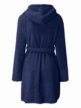 BEAUTIFUL I AM Tie Waist Hooded Robe