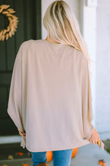 BEAUTIFUL I AM Open Front Dolman Sleeve Cardigan