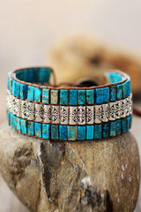 BEAUTIFUL I AM Handmade Triple Layer Natural Stone Bracelet Jewelry