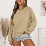 BEAUTIFUL I AM Round Neck Drop Shoulder Long Sleeve Sweatshirt