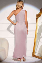 BEAUTIFUL I AM One-Shoulder Cutout Split Dress