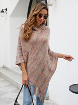 BEAUTIFUL I AM Fringe Hem Hooded Poncho