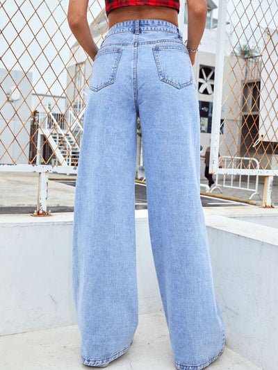 BEAUTIFUL I AM Wide Leg Jeans with Pockets