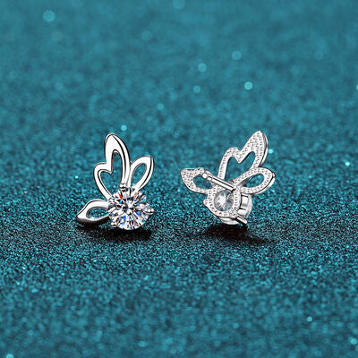 BEAUTIFUL I AM 1 Carat Moissanite Jewelry Butterfly Shape Earrings