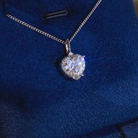 BEAUTIFUL I AM 2 Carat Moissanite 925 Sterling Silver Necklace Jewelry