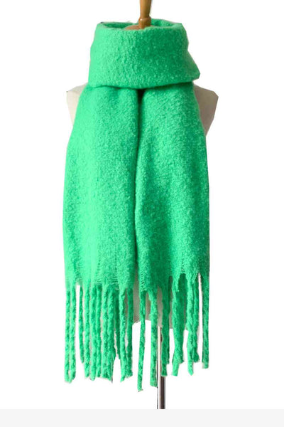 BEAUTIFUL I AM Fringe Detail Polyester Scarf