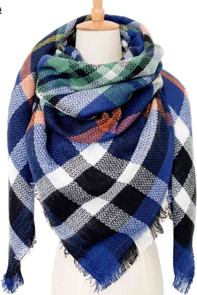 BEAUTIFUL I AM Plaid Imitation Cashmere Scarf