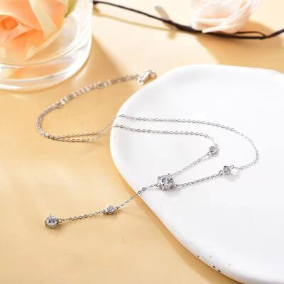 BEAUTIFUL I AM 1.5 Carat Moissanite Jewelry 925 Sterling Silver Necklace