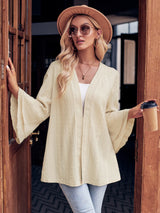 BEAUTIFUL I AM Eyelet Bell Sleeve Cardigan