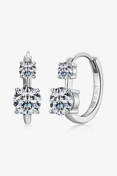 BEAUTIFUL I AM 1.3 Carat Moissanite Jewelry 925 Sterling Silver Earrings