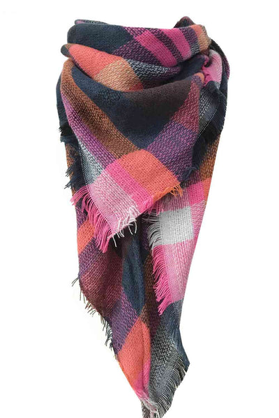 BEAUTIFUL I AM Plaid Imitation Cashmere Scarf