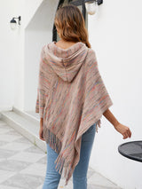 BEAUTIFUL I AM Fringe Hem Hooded Poncho