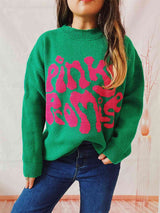 BEAUTIFUL I AM PINKY PROMISE Graphic Sweater