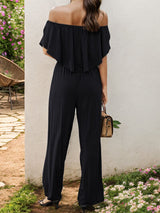 BEAUTIFUL I AM Off-Shoulder Wide Leg Pants Jumpsuit