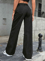 BEAUTIFUL I AM Distressed Wide Leg Jeans