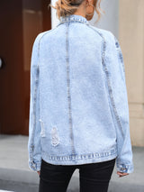 BEAUTIFUL I AM Distressed Denim Jacket