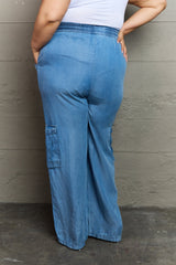 BEAUTIFUL I AM GeeGee Out Of Site Full Size Denim Cargo Pants