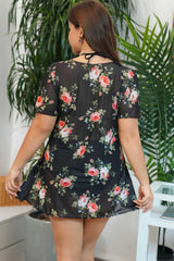 BEAUTIFUL I AM Plus Size Floral Slit Three-Piece Swim Set