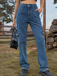 BEAUTIFUL I AM High Waist Cargo Jeans