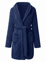 BEAUTIFUL I AM Tie Waist Hooded Robe