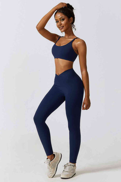 BEAUTIFUL I AM Sports Bra and Leggings Active Wear Set