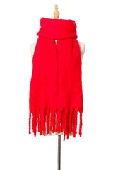 BEAUTIFUL I AM Fringe Detail Polyester Scarf