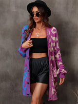 BEAUTIFUL I AM Leopard Button Down Longline Cardigan