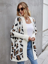 BEAUTIFUL I AM Leopard Pattern Fuzzy Cardigan