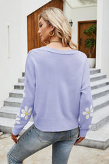 BEAUTIFUL I AM Flower Pattern Button Front Cardigan