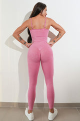 BEAUTIFUL I AM Adjustable Spaghetti Strap Active Wear Jumpsuit