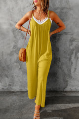 BEAUTIFUL I AM Spaghetti Strap Wide Leg Pants Jumpsuit