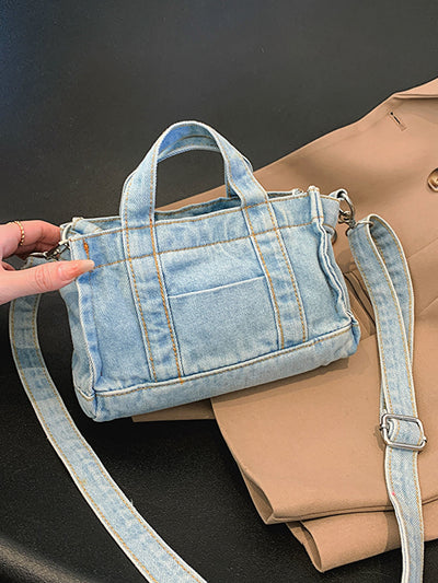 BEAUTIFUL I AM Denim Shoulder Bag