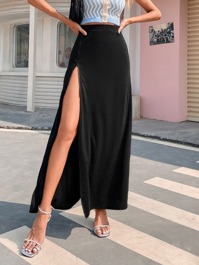 BEAUTIFUL I AM Slit Maxi Skirt Dress