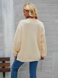 BEAUTIFUL I AM Round Neck Drop Shoulder Sweatshirt