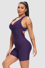 BEAUTIFUL I AM Crisscross Wide Strap Active Wear Romper