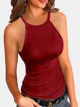 BEAUTIFUL I AM Full Size Round Neck Spaghetti Strap Tank Shirt