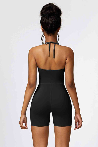 BEAUTIFUL I AM Halter Neck Sports Active Wear Romper