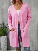 BEAUTIFUL I AM Open Front Longline Cardigan with Pockets