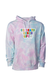 EG3BEATS MERCH LIFE TIE DYE COTTON CANDY HOODIE