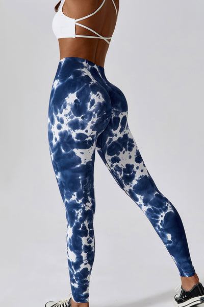 BEAUTIFUL I AM High Waist Tie-Dye Long Sports Pants Active Wear