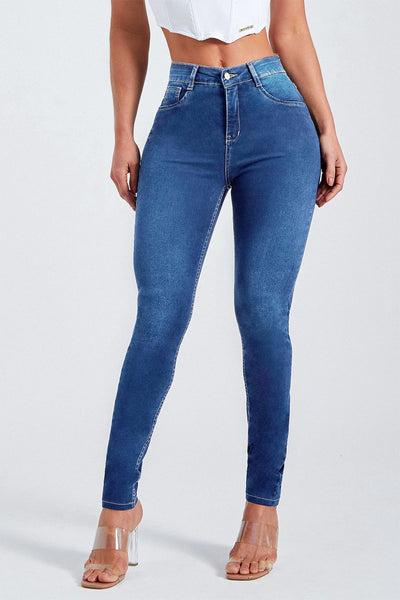 BEAUTIFUL I AM Button Fly Skinny Jeans