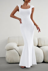 BEAUTIFUL I AM Cap Sleeve Scoop Neck Maxi Dress