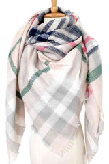 BEAUTIFUL I AM Plaid Imitation Cashmere Scarf