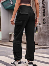 BEAUTIFUL I AM Elastic Waist Cargo Jeans