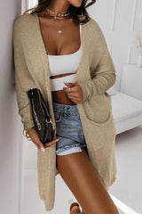 BEAUTIFUL I AM Long Sleeve Pocketed Cardigan